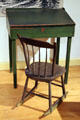 Desk & Windsor chair with rockers from Henry David Thoreau's house on Walden Pond at Concord Museum. Concord, MA