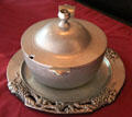 Pewter covered dish at Hammond Castle Museum. Gloucester, MA