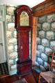 Tall case clock by Joseph Smith of Bristol, England in pheasant room at Rev. John Hale House. Beverly, MA.
