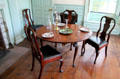 Table & chairs in parlor at Jeremiah Lee Mansion. Marblehead, MA.