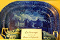 China plate of La Grange castle of General Lafayette at Jeremiah Lee Mansion. Marblehead, MA.