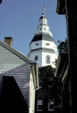 View of State Capitol Dome from alley off Main St. Annapolis, MD.