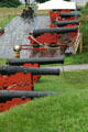 Row of 1812-era cannon at Fort McHenry. Baltimore, MD