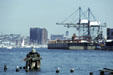 Ships unloading at Domino sugar factory. Baltimore, MD.