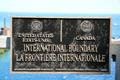 U.S. - Canada Boundary marker on Blue Water Bridge. Port Huron, MI.