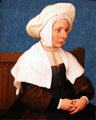Woman tempura painting by Hans Holbein the Younger at Detroit Institute of Arts. Detroit, MI
