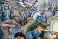 Anonymity of workers on north wall of Detroit Industry Murals by Diego Rivera at Detroit Institute of Arts. Detroit, MI.