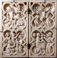 Carved ivory diptych from Northern France or Netherlands with scenes of life of Christ at Detroit Institute of Arts. Detroit, MI