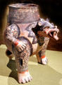 Nicoya-Guanacaste culture ceramic jar in form of Jaguar from Costa Rica at Detroit Institute of Arts. Detroit, MI.