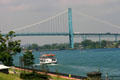 Detroit River recreation under Ambassador Bridge. MI.