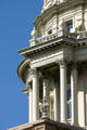 Dome columns of Michigan State Capitol. Lansing, MI.