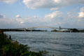 Blue Water Bridge between Port Huron, MI & Sarnia, ON over St. Clair River. Port Huron, MI.