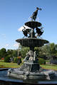 Renaissance fountain with cranes in Clemens Botanical Gardens. St. Cloud, MN.