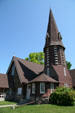 Octagonal tower of Cass Gilbert's St. John's Episcopal Church. Moorhead, MN.