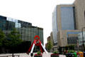 Streetscape with sculpture & US Federal Courthouse. Minneapolis, MN.