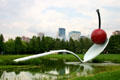 Spoonbridge & Cherry by Claes Oldenburg & Coosje van Bruggen at Minneapolis Sculpture Garden. Minneapolis, MN