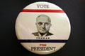 Truman campaign button for 1948 Presidential election at Truman Museum. Independence, MO.