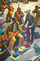 Indians & traders swap goods on mural by Thomas Hart Benton at Truman Museum. Independence, MO.