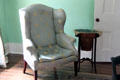 Armchair & sewing cabinet at General Daniel Bissell House. St. Louis, MO.