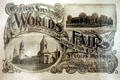 Souvenir of World's Fair Louisiana Purchase Exposition by Charles Cutter at Missouri History Museum. St Louis, MO.