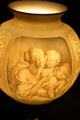 Lithophane lamp with design created by thickness of glass alone at Campbell House Museum. St. Louis, MO