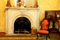 Marble fireplace in parlor at Chatillon-DeMenil Mansion. St. Louis, MO
