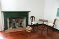 Fireplace & chairs in Grant home at Ulysses S. Grant NHS. St. Louis, MO.