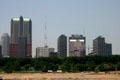 St. Louis skyline from Mississippi River. St Louis, MO.
