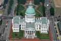 Old St. Louis County Courthouse seen from atop Gateway Arch. St Louis, MO
