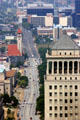 Market St. & Civil Courts Building from atop Gateway Arch. St Louis, MO.