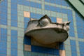 Sculpted chameleon face on St. Louis Zoo North Entrance structure. St Louis, MO