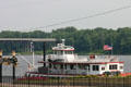 Mark Twain steamboat replica on Mississippi River. Hannibal, MO.