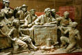 Sculpture detail Tom Sawyer characters at Mark Twain Museum. Hannibal, MO