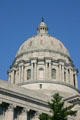 Dome of Missouri State Capitol. Jefferson City, MO.