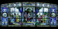 Stained glass window with Missouri scenes & allegorical figures at Missouri State Capitol. Jefferson City, MO.