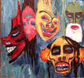 Masks painting by Emil Nolde at Nelson-Atkins Museum. Kansas City, MO.