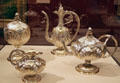 Silver & ivory tea & coffee service by Jean-Valentin Morel of Paris at Nelson-Atkins Museum. Kansas City, MO.