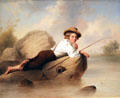 Lazy Fisherman painting by John Gadsby Chapman at Nelson-Atkins Museum. Kansas City, MO.