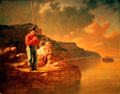 Fishing on the Mississippi painting by George Caleb Bingham at Nelson-Atkins Museum. Kansas City, MO.