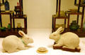 Chinese porcelain rabbits at Nelson-Atkins Museum. Kansas City, MO