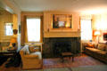 Living room fireplace area of Thomas Hart Benton Home. Kansas City, MO.