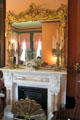 Fireplace with Rococo style mirror at Vaile Mansion. Independence, MO.