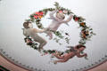 Bedroom ceiling mural with cupids at Vaile Mansion. Independence, MO.