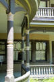 Porch columns of Lewis-Bingham-Waggoner museum house. Independence, MO.
