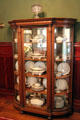 Curved-front china cabinet at Lewis-Bingham-Waggoner House. Independence, MO.