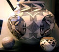 Ceramic jar & vases from Santa Clara & Ancoma Pueblos, NM at Museum of Anthropology of University of Missouri. Columbia, MO.