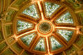 Stained glass domed skylight in House of Representatives of Mississippi State Capitol. Jackson, MS