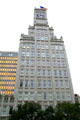Gothic skyscraper facade of Lamar Life Building. Jackson, MS.