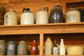 Antique stoneware crocks at Mississippi Agriculture & Forestry Museum. Jackson, MS.