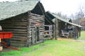 Log farm outbuildings at Mississippi Agriculture & Forestry Museum. Jackson, MS.